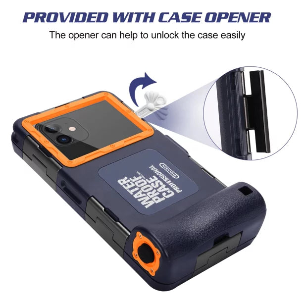 UrbanX Professional [15m/50ft] Swimming Diving Surfing Snorkeling Photo Video Liquid Protective Case Fluid Housing for P Smart Z And all Phones Up to 6.9 Inch LCD with Lanyard