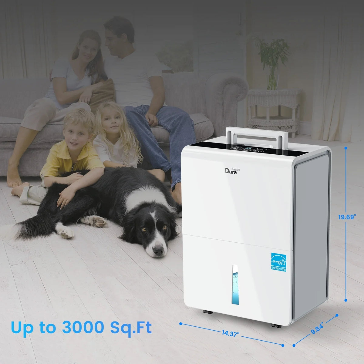 DuraComfort Dehumidifier for Basement,up to 3000 Sq.ft 35 Pint (50 Pint 2012 DOE Standard) Dehumidifiers with WIFI