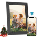 JEEMAK Smart Digital Photo Frame 7" WiFi HD IPS Touch Monitor Built-in 16GB Storage Auto-Rotate Easy Share Photos/Videos via App, Email