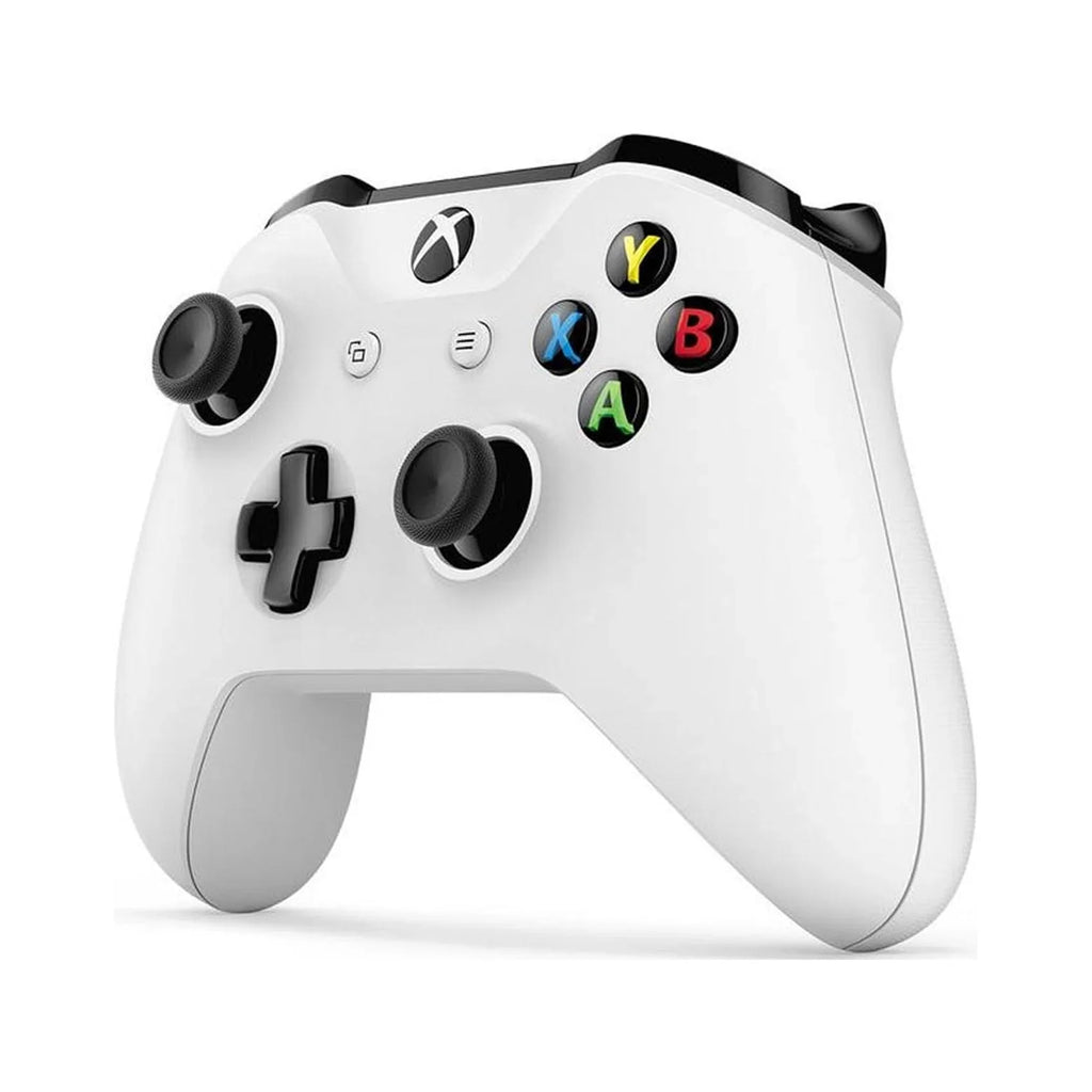 Xbox One S 1TB with 2 Controller, 4K Ultra HD White with BOLT AXTION Cleaning Kit HDMI Bundle Like New