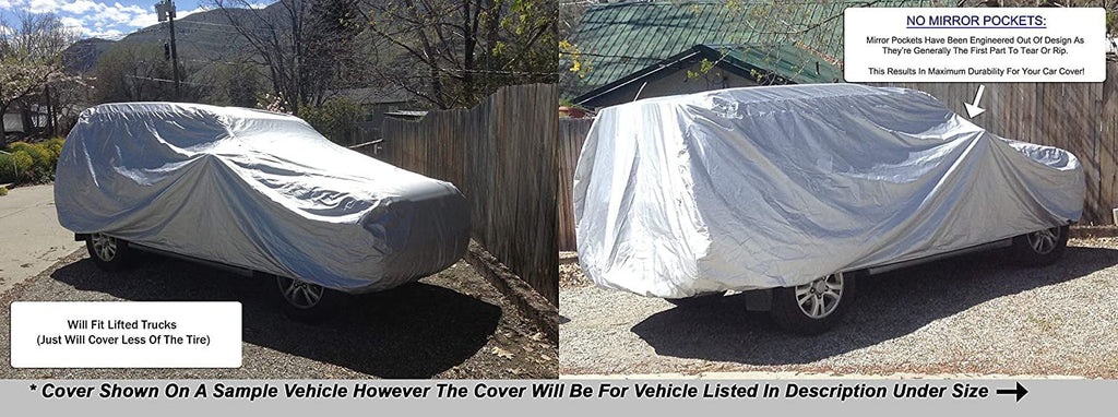 Weatherproof SUV Cover Compatible With 2016 Volvo XC60 - Outdoor & Indoor - Protect From Rain Liquid Snow, Sun - Tough - Fleece Lining - Includes Anti-Theft Cable Lock, Storage Bag & Wind Straps