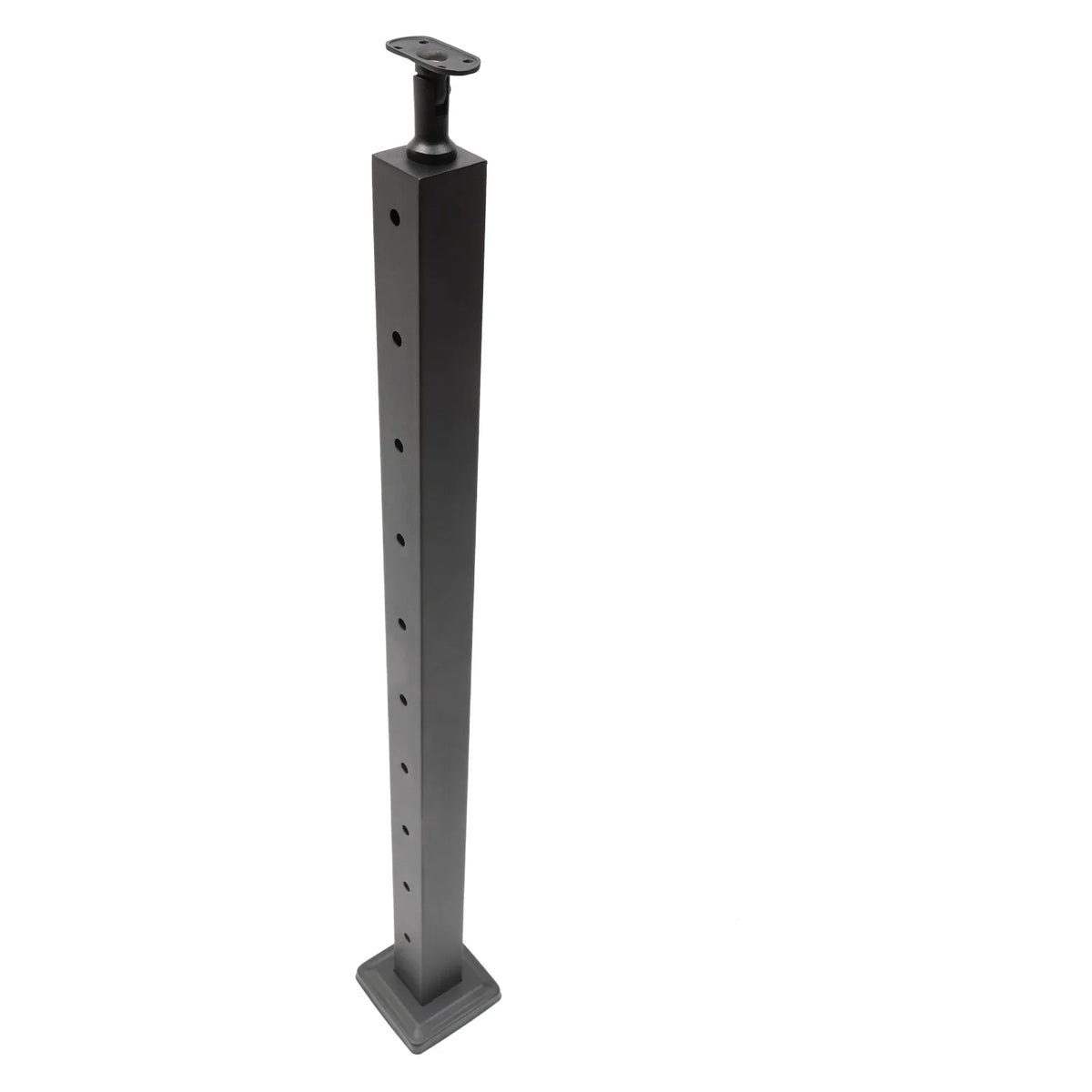 Stainless Steel Cable Railing Post Square Fence Post Level Two Sides Pre-Drilled for Wood Concrete Level Deck Cable Railing System 36''x2''x2''