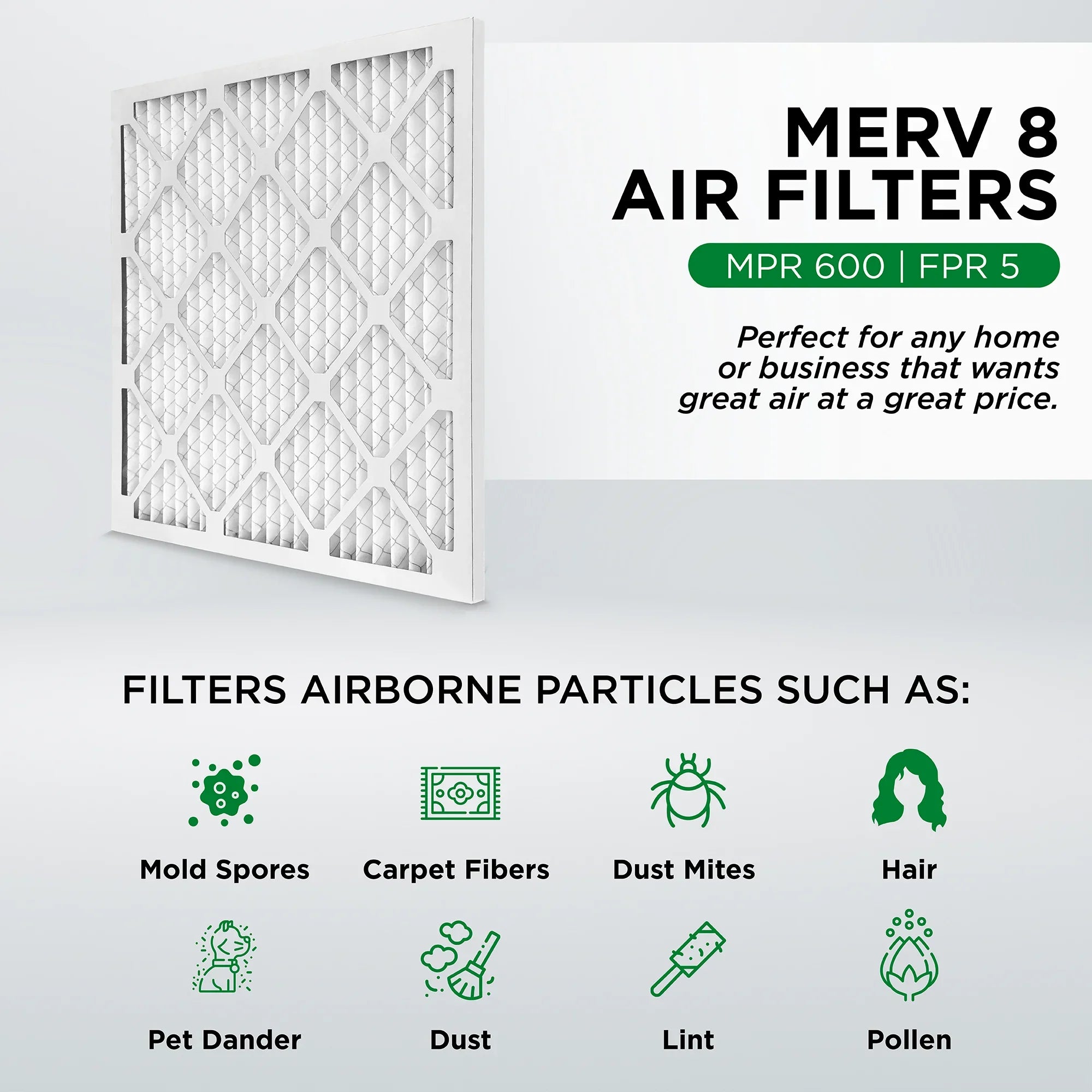 Pamlico Air 12x24x4 MERV 8 Pleated AC Furnace Air Filters. 3 Pack. (Actual Size: 11.38 x 23.38 x 3.75 Inches)