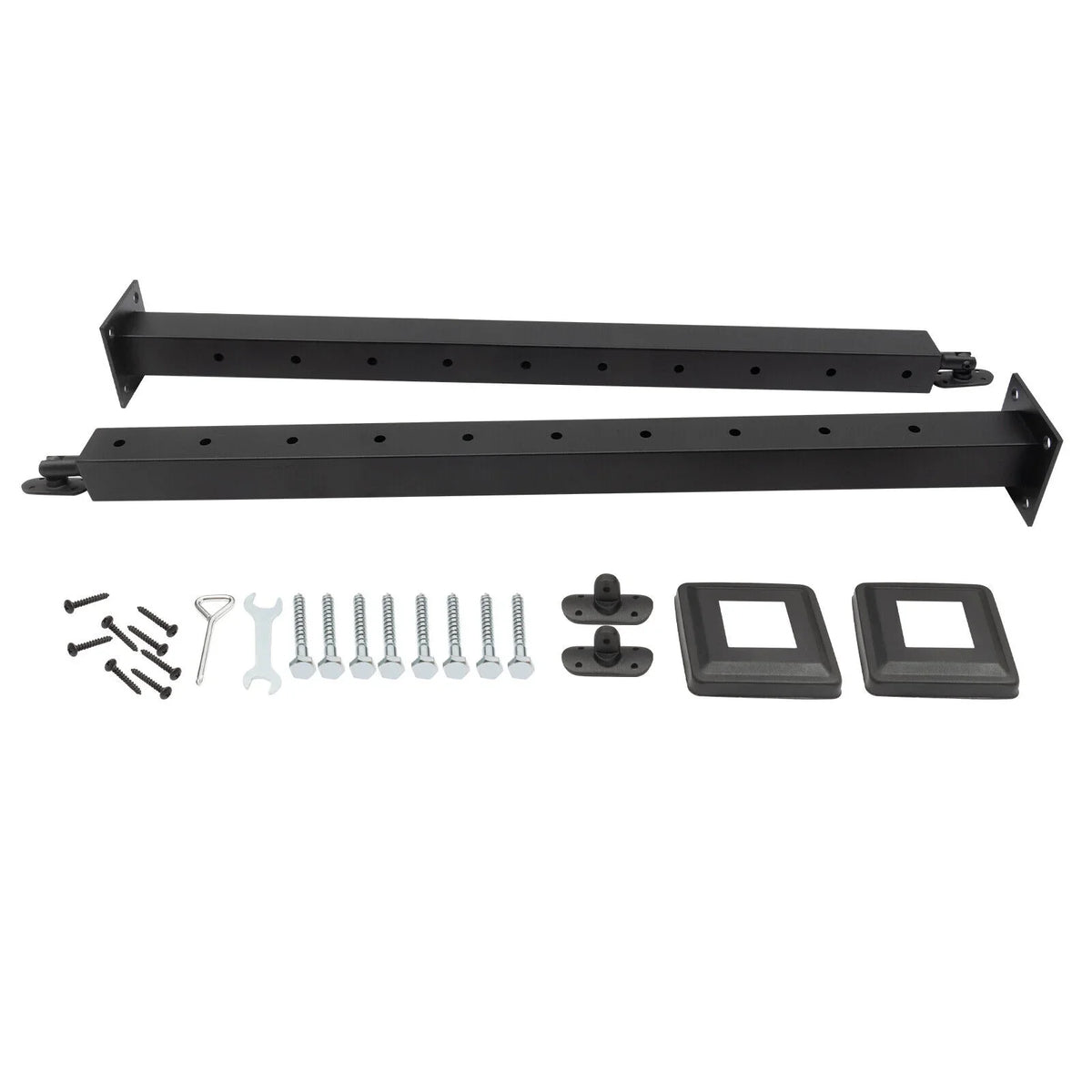 Stainless Steel Cable Railing Post Square Fence Post Level Two Sides Pre-Drilled for Wood Concrete Level Deck Cable Railing System 36''x2''x2''
