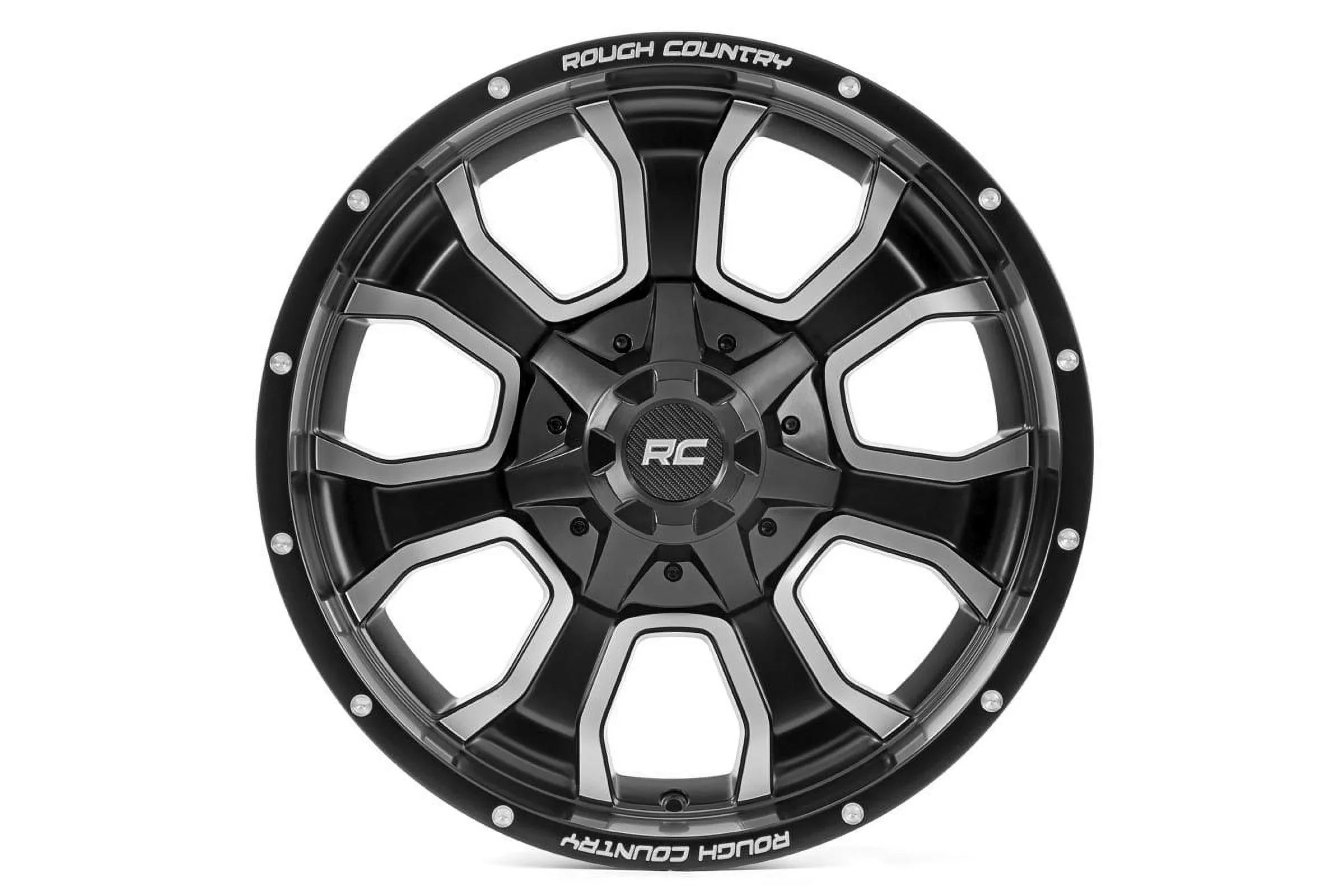 Rough Country 93 Series Matte Black Wheel | 20x10 | 8x170 | -18mm - 93201011