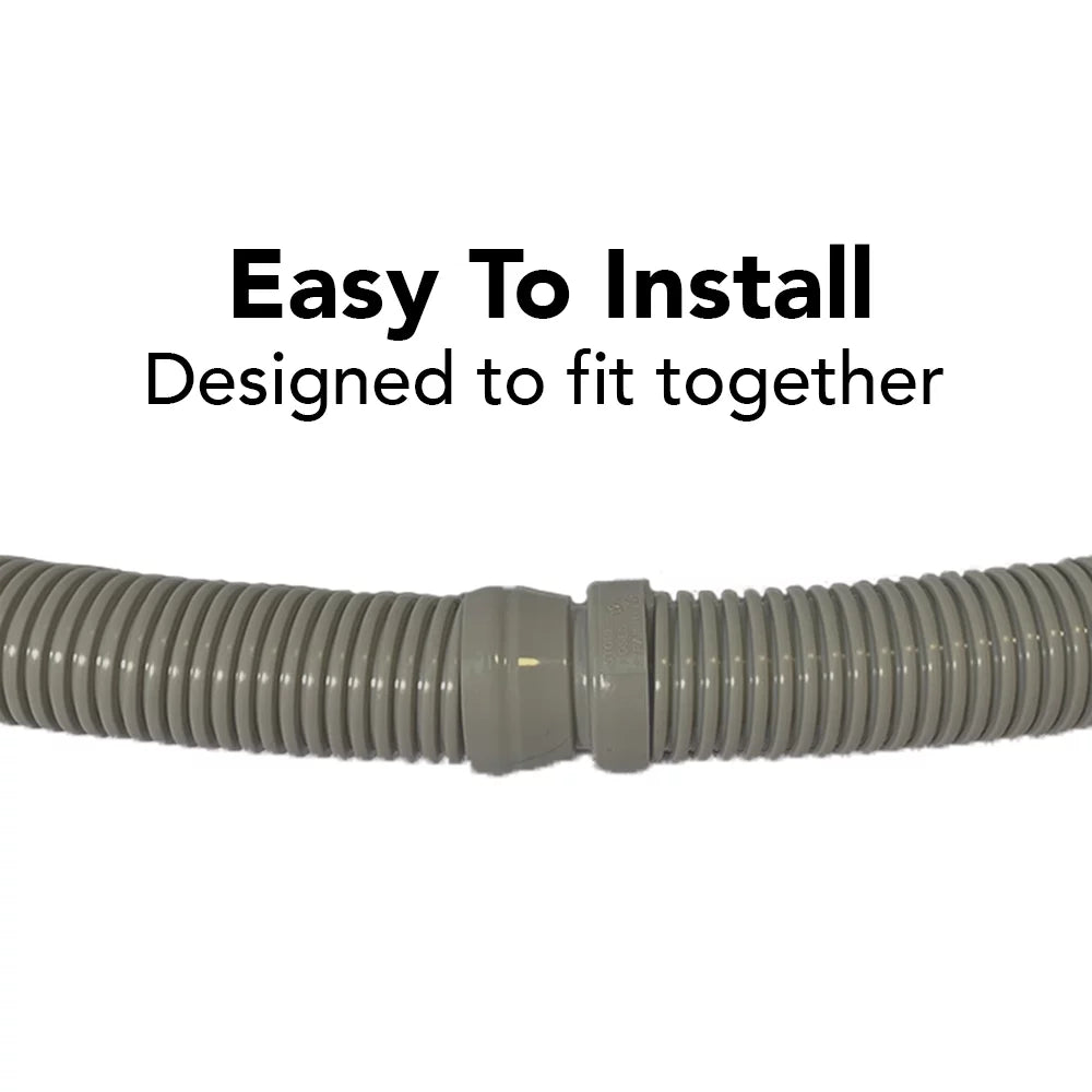 Puri Tech Vacuum Hose Navigator Pool Vac Ultra Aquabug 1.5in x 48ft Lt Gray 5 Pack