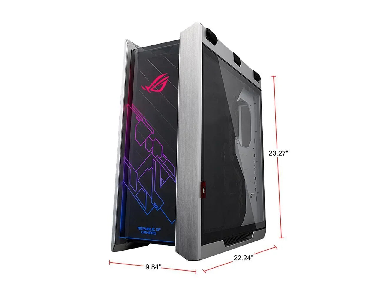 ROG Strix Helios GX601 White Edition RGB Mid-Tower Computer Case for ATX/ EATX Motherboards with Tempered Glass, Aluminum Frame, GPU Braces, 420mm Radiator Support and Aura Sync