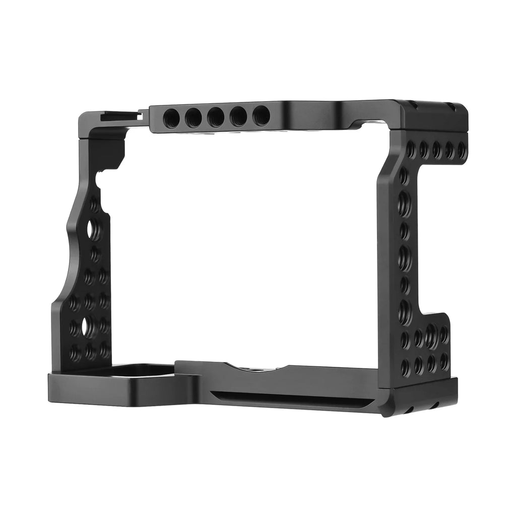 Andoer Camera Cage Aluminum Alloy Video Cage Replacement for A7M3 A7R3 A9 Mirrorless Camera with Cold Shoe Mount 1/4 Inch & 3/8 Inch Screw Holes