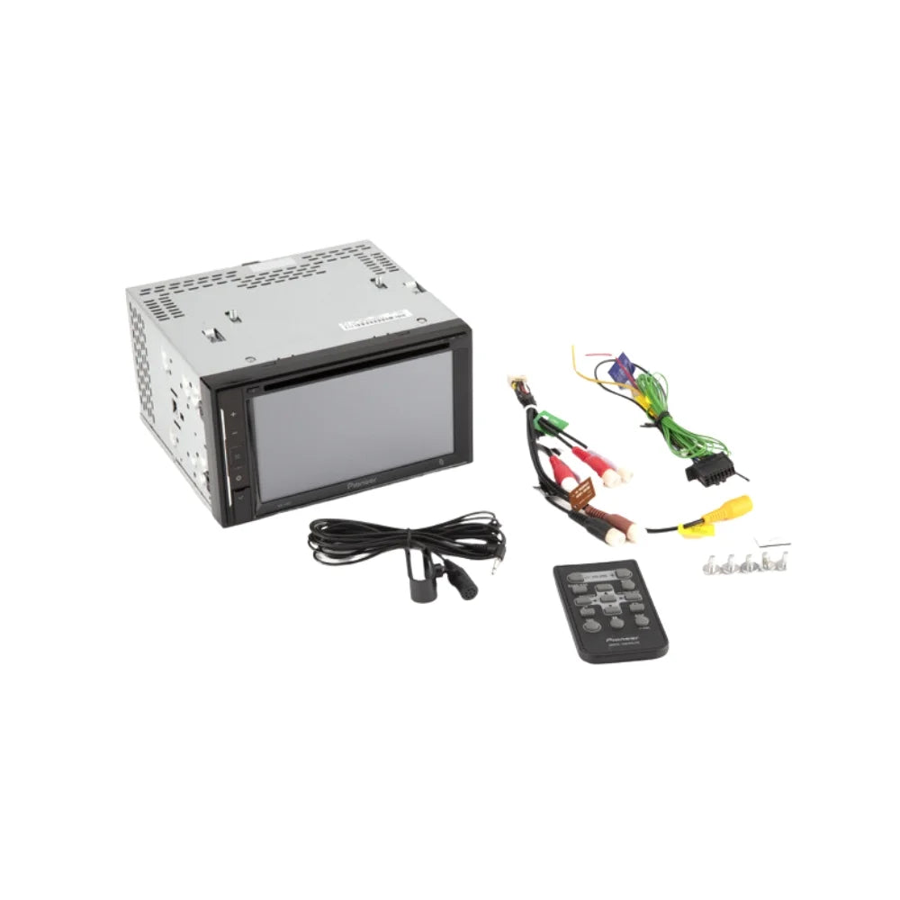 KIT2416 Bundle with Pioneer Multimedia DVD Car Stereo and Installation Kit - for 2001-2005 Pontiac Grand AM / Bluetooth Display Backup Camera, Double Din Mounting Dash Kit