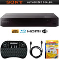 BDP-S3700 Streaming Blu-ray Disc Player with Wi-Fi + Accessories Bundle Includes, 2.4GHz Wireless Backlit Keyboard with Touchpad, 6ft HDMI Cable and Laser Lens Cleaner for DVD/CD Players