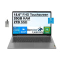 2021 Ideapad 3 15.6" FHD Display Notebook Computer, Core i5-1135G7, 20GB RAM, 2TB PCIe SSD, Backlit Keyboard, Iris Xe Graphics, HD Webcam, Dolby Audio, Win 11S, Grey, 32GB USB Card