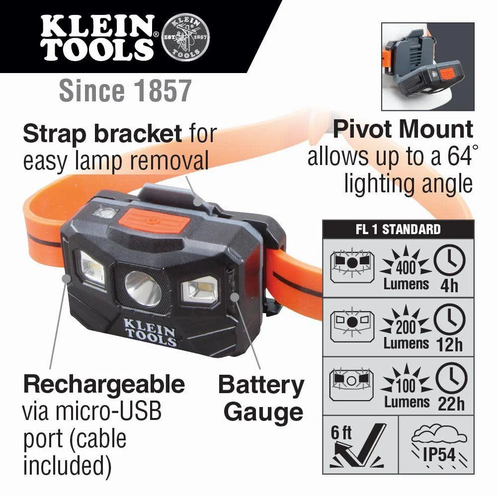 Klein Tools Rechargeable Auto-Off Headlamp