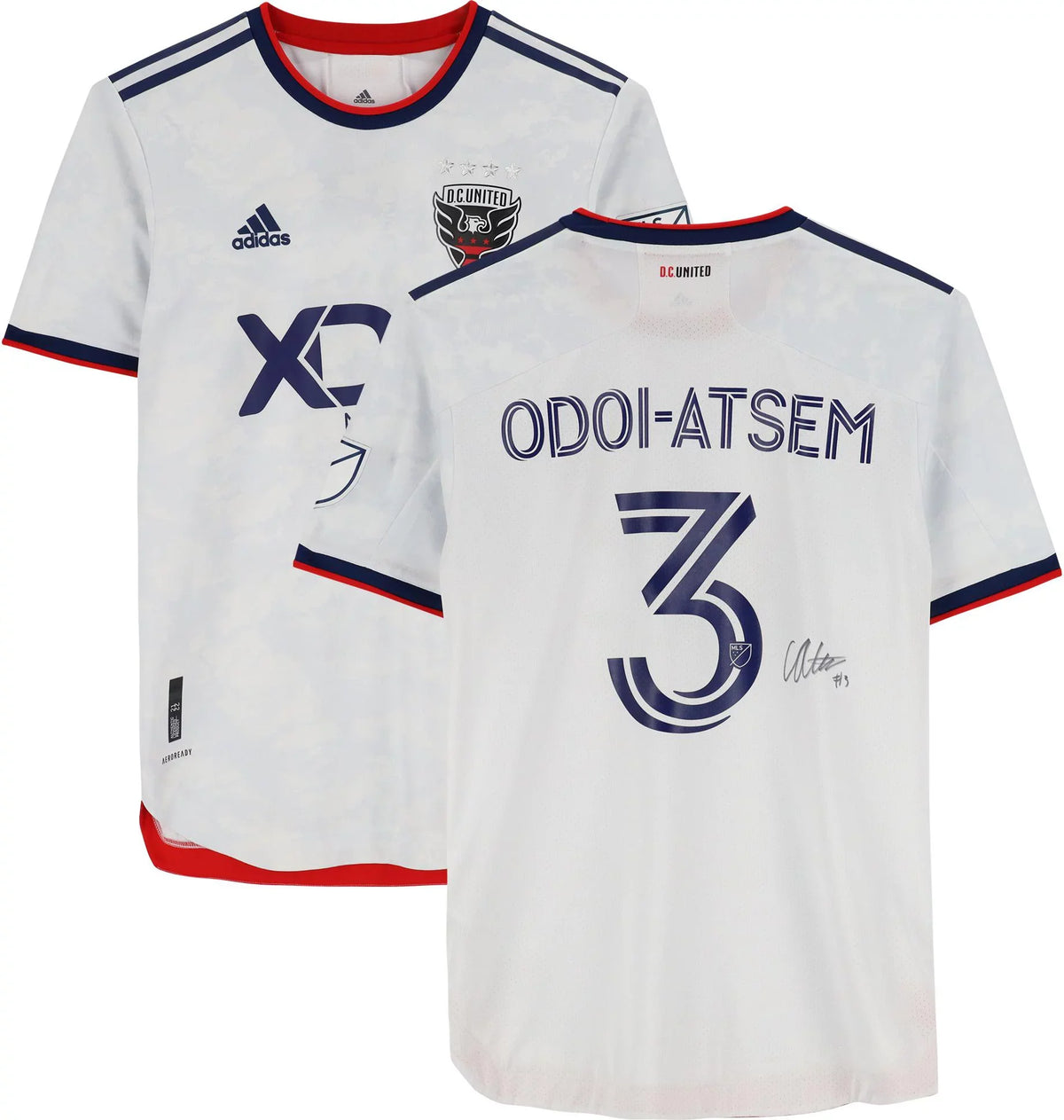 Chris Odoi-Atsen D.C. United Autographed Second-hand #3 White Jersey from the 2022 MLS Season - Size M - Fanatics Authentic Certified