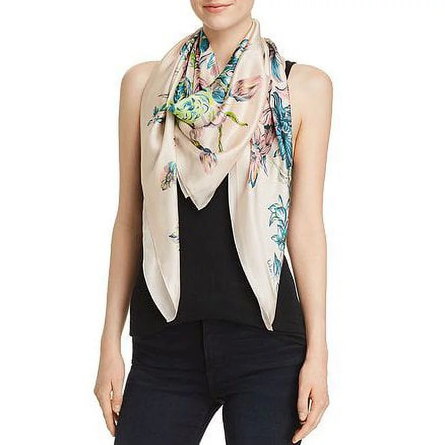 Echo Adelaide Floral Silk Square Scarf, Color Pink/Multi