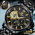 Liquid Men's Watch Stainless Steel Quartz Luminous Classic Wristwatch Luxury