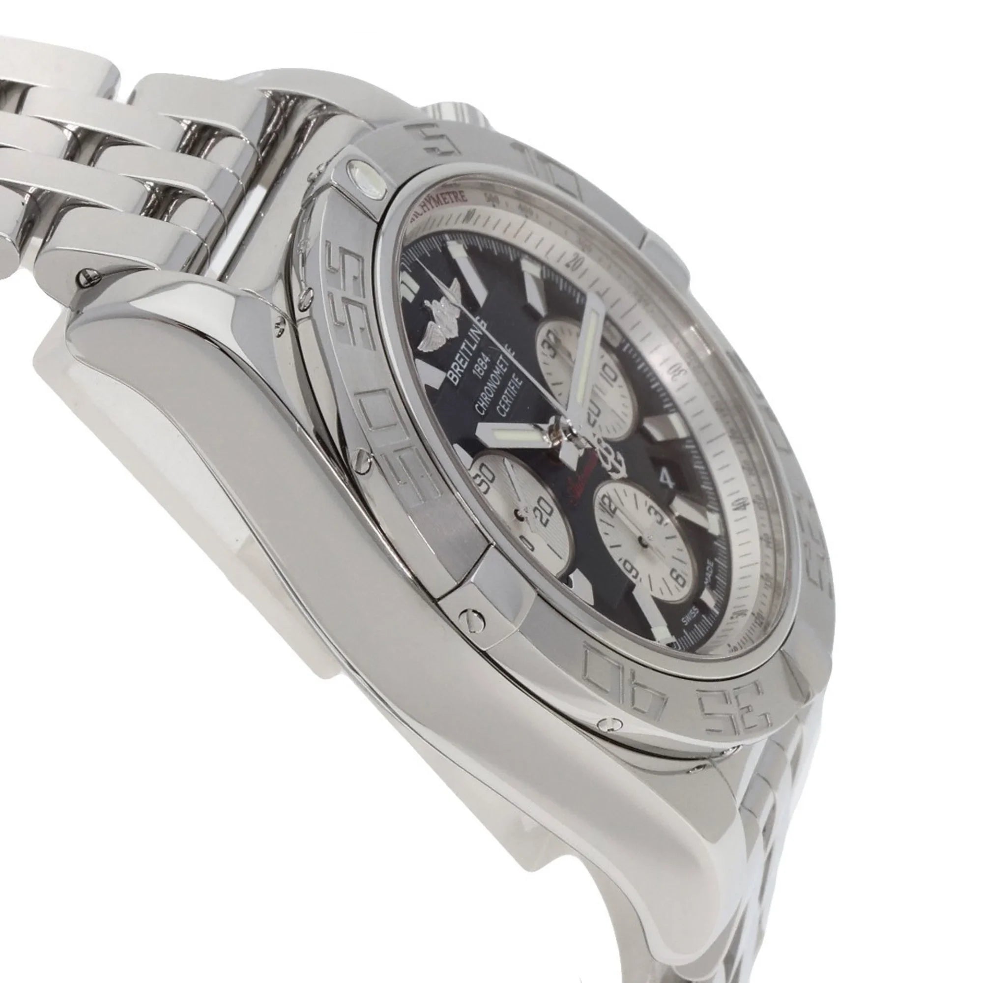 Pre-Owned Breitling AB0110 Chronomat 44 Watch Stainless Steel/SS Men's BREITLING (Good)
