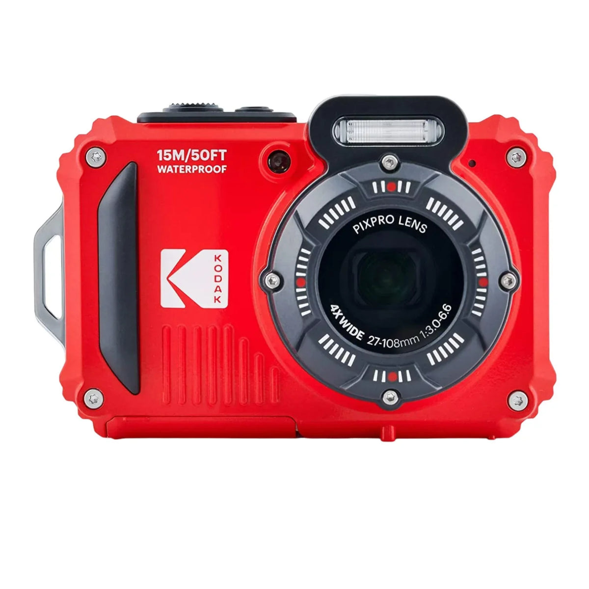 Kodak Pixpro WPZ2 Fluid Shockproof 16MP 4x 2.7-Inch LCD Camera (Red) Bundle