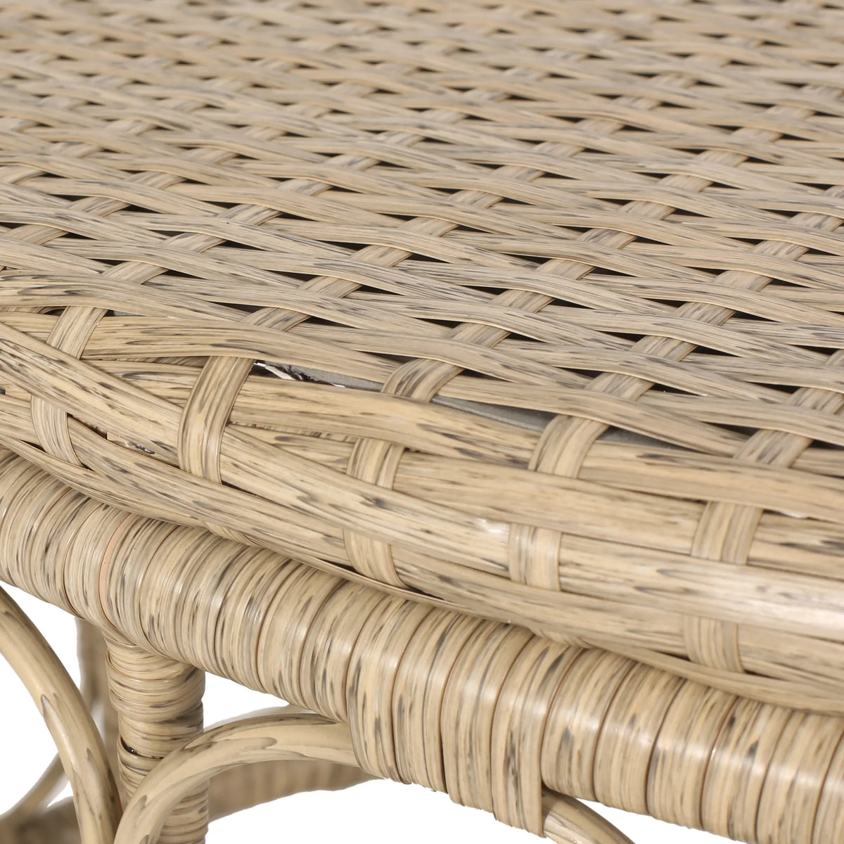 Montserrat Wicker Outdoor 4 Seater Chat Set with Cushions, Light Brown and Beige