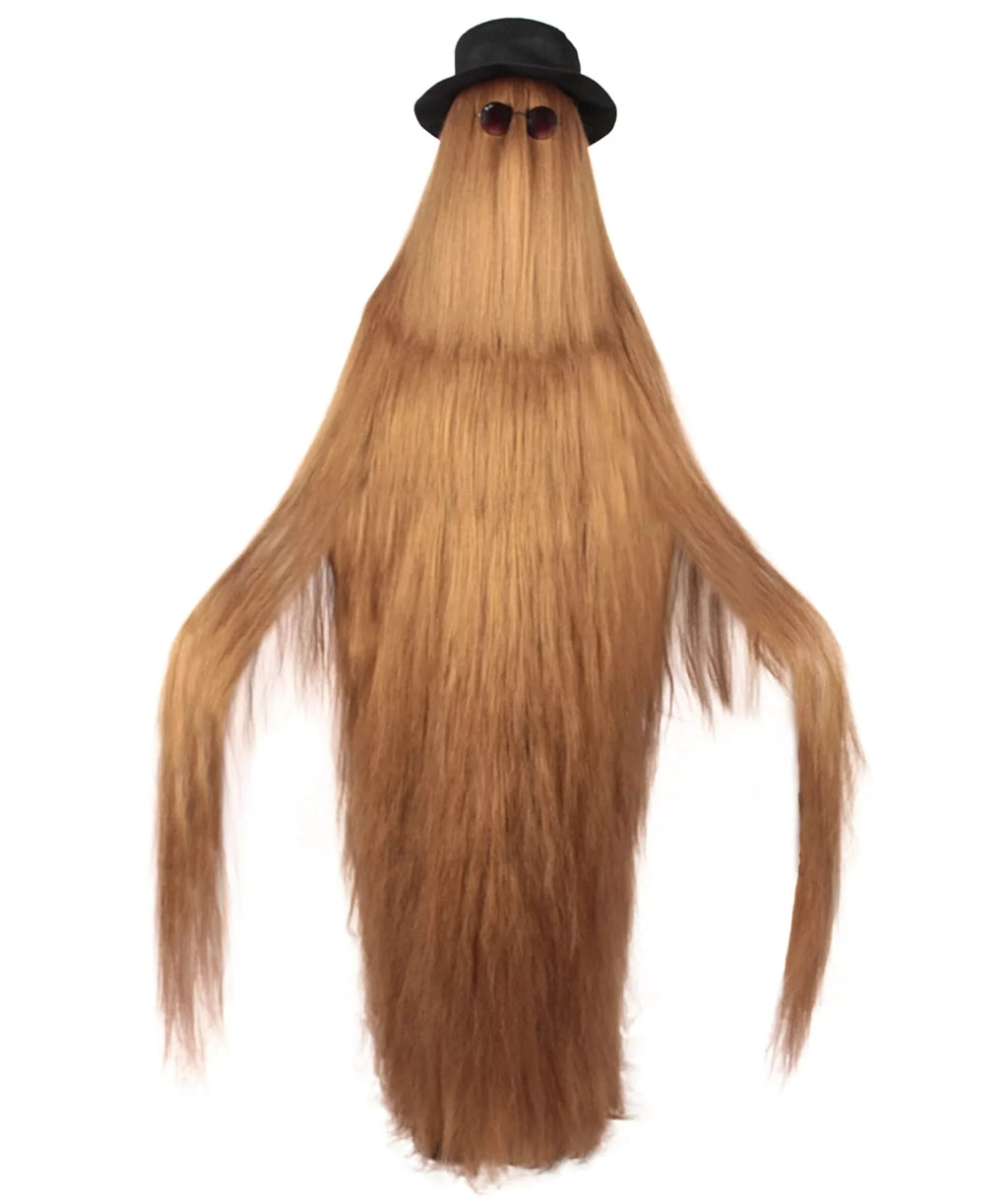 HPO Adult Unisex Cousin Itt Addams Family Dapper Creature Monster Halloween Costume, Synthetic Fiber, Brown