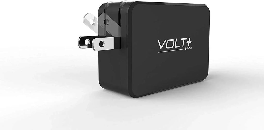 Professional 33W QC 3.0 Compatible with Xperia XA/P/Z5/Z3/Z3v/Z2/E5 Quick Adaptive Fast Charge 3.0 with Folding Blade Plus Both MicroUSB/Type-C Cables [Black/UL Certified]