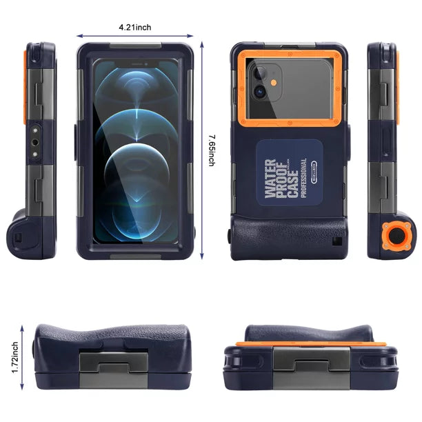 UrbanX Professional [15m/50ft] Swimming Diving Surfing Snorkeling Photo Video Liquid Protective Case Fluid Housing for P Smart Z And all Phones Up to 6.9 Inch LCD with Lanyard