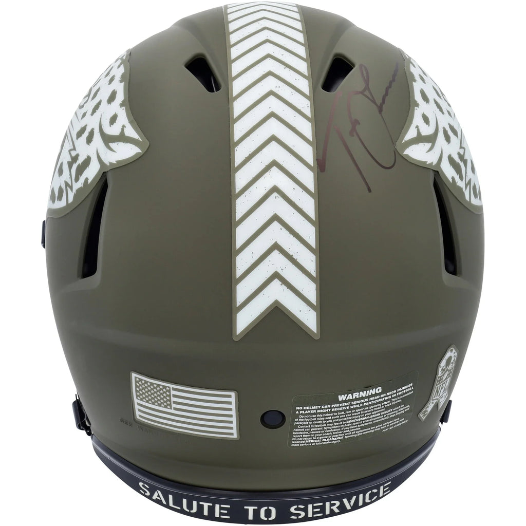 Trevor Lawrence Jacksonville Jaguars Autographed Riddell 2022 Salute To Service Speed Authentic Helmet