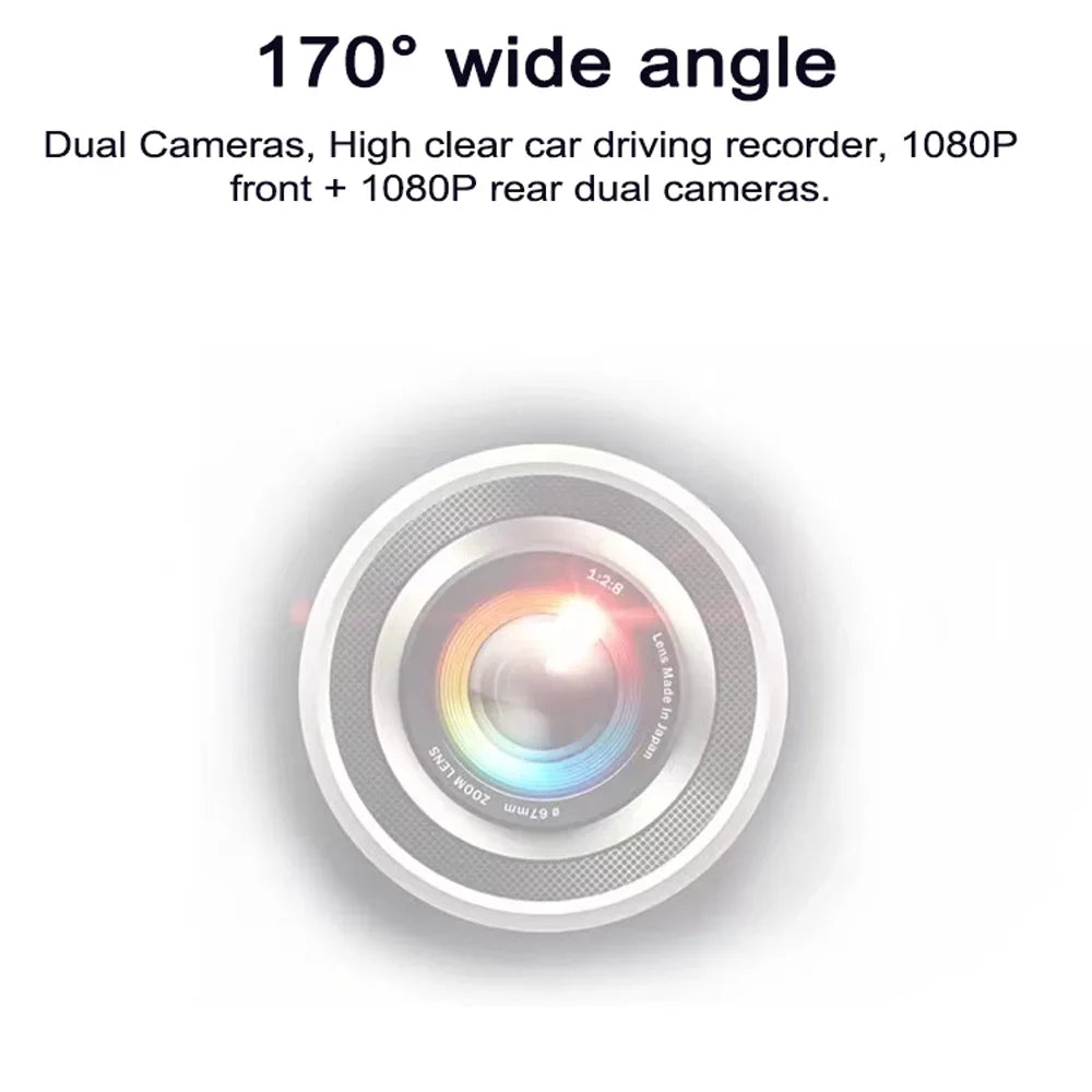 Dazzduo Dash Camera,Inch 170° Wide Camera Rear Dual Camera 9.66 Inch 170° Wide Monitor Motion Collision 9.66 Inch 170° 1080P DVR Camera Support Clear Monitor Wide Support Clear Rear Dual Camera