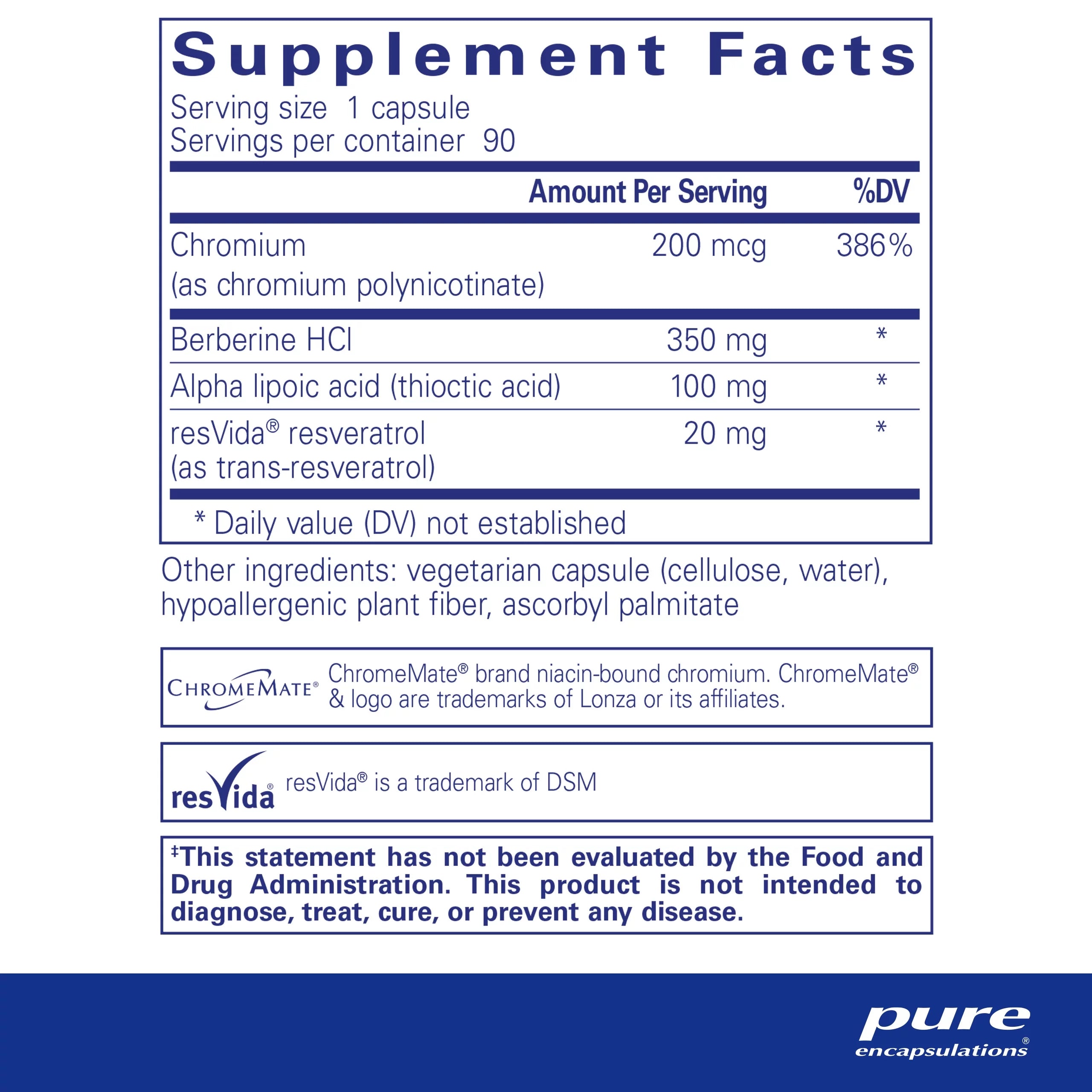 Pure Encapsulations Metabolic Xtra | Supplement to Support Insulin Receptor Function, Glucose Metabolism, and Homeostasis* | 90 Capsules