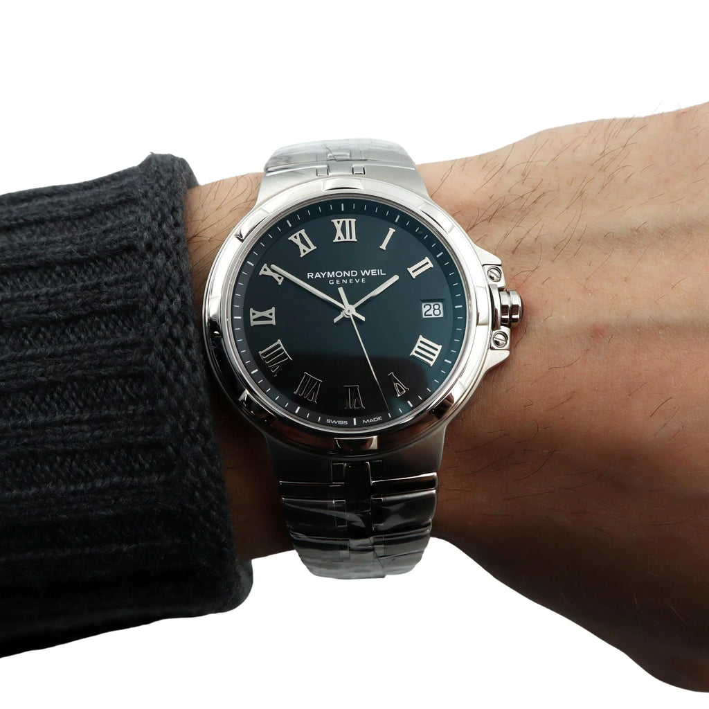 Raymond Weil Parsifal Stainless Steel Black Dial Quartz Mens Watch 5580-ST-00208