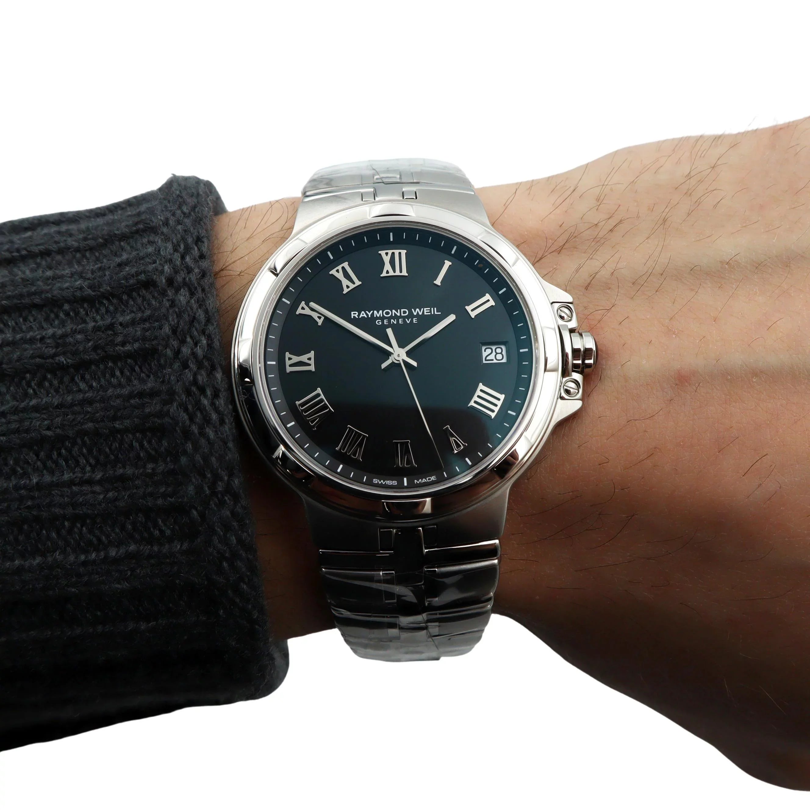 Raymond Weil Parsifal Stainless Steel Black Dial Quartz Mens Watch 5580-ST-00208