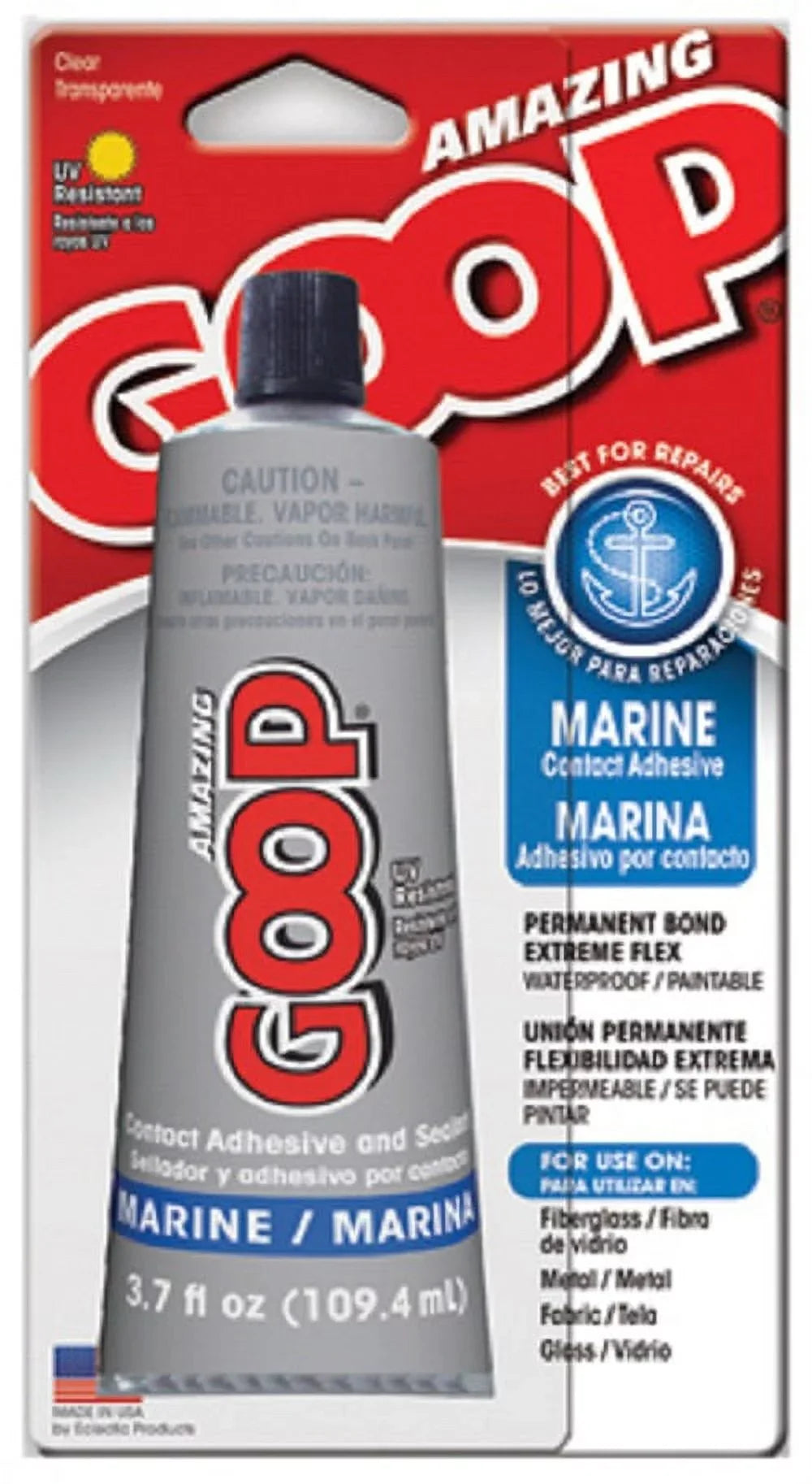 GOOP 170011 3.7 oz Clear Marine Adhesive & Sealant - Quantity of 5