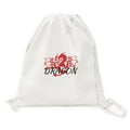 Dragon Animal Myth Wings East West Backpack Canvas Drawstring Reusable Mesh Shopping Bag