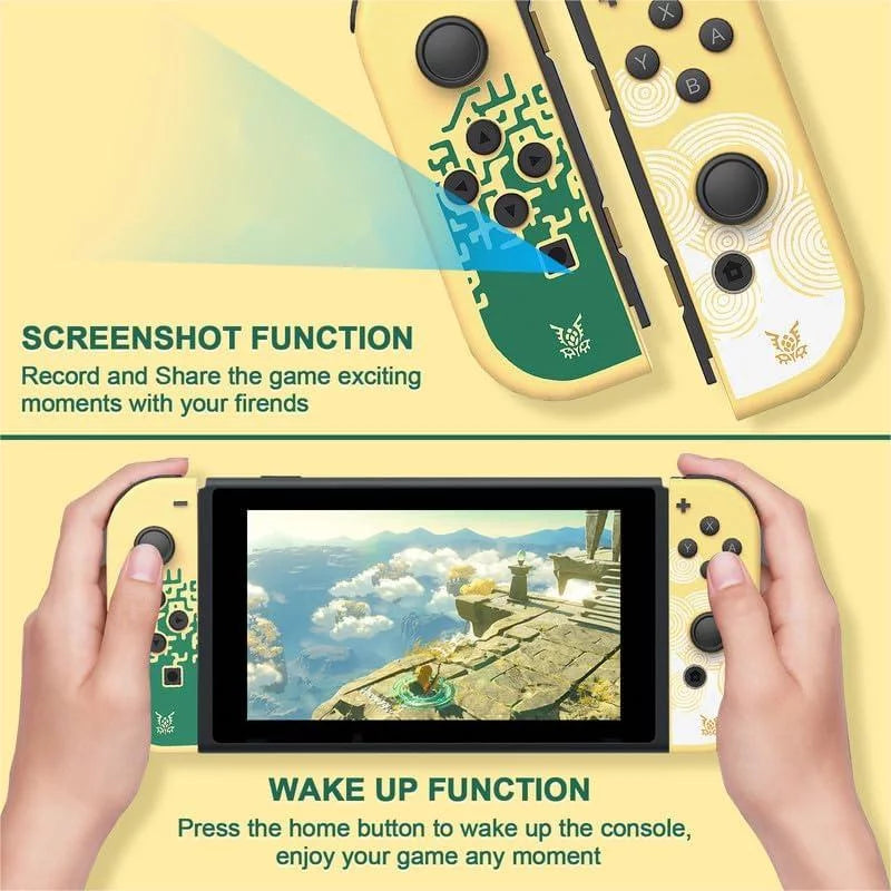 Joycons Controller for Nintendo Switch, Replacement for Wireless Left & Right Switch Controllers with Dual Vibration/Motion Display