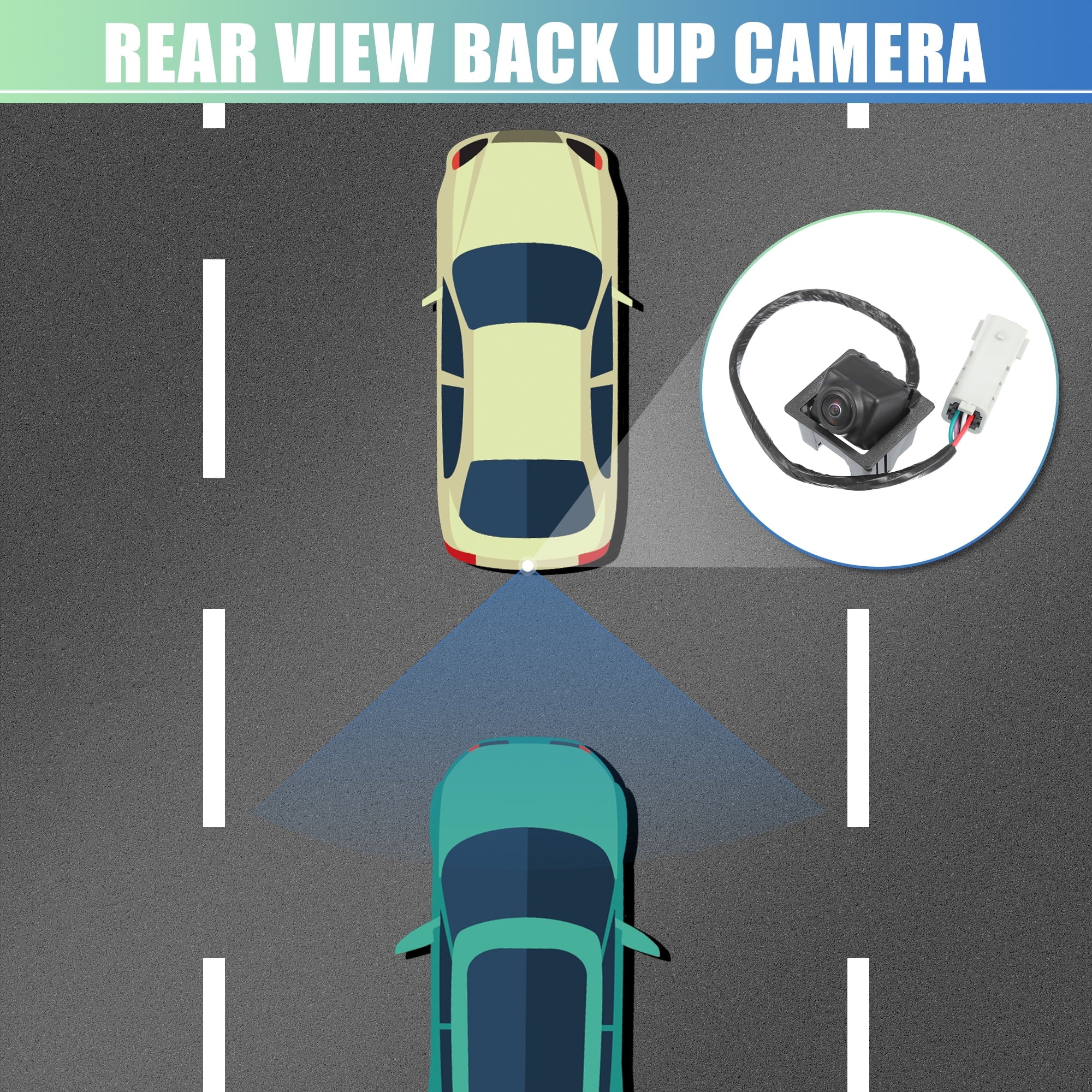 Unique Bargains Car Rear View Camera Car Rear View Backup Camera No.22913698/95407397 for GMC Terrain 2010-2017 Black