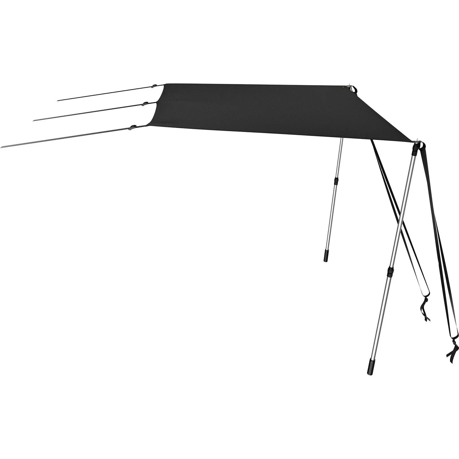 VEVOR 5'x5' UV-Proof T-Top Sun Shade Kit - 600D Polyester with Rustproof Telescopic Steel Poles, Liquid Easy Assembly for T-Tops & Bimini Tops