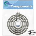 2-Pack Replacement for Magic Chef 35HN-2CLX-ON 6 inch 4 Turns Surface Burner Element - Compatible with Magic Chef 660532 Heating Element for Range, Stove & Cooktop