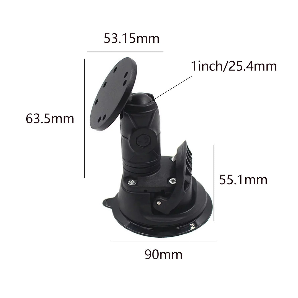 Fish Bracket Kayak Fish Holder 1inch Ball Boat Replacement Deck Mounted Universal Mounting Plate for Depth