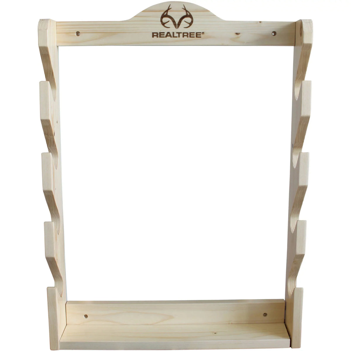 Rush Creek Creations Realtree Solid Pine 4 Gun Wall Rack with Hidden Hardware - Handcrafted - Long-lasting