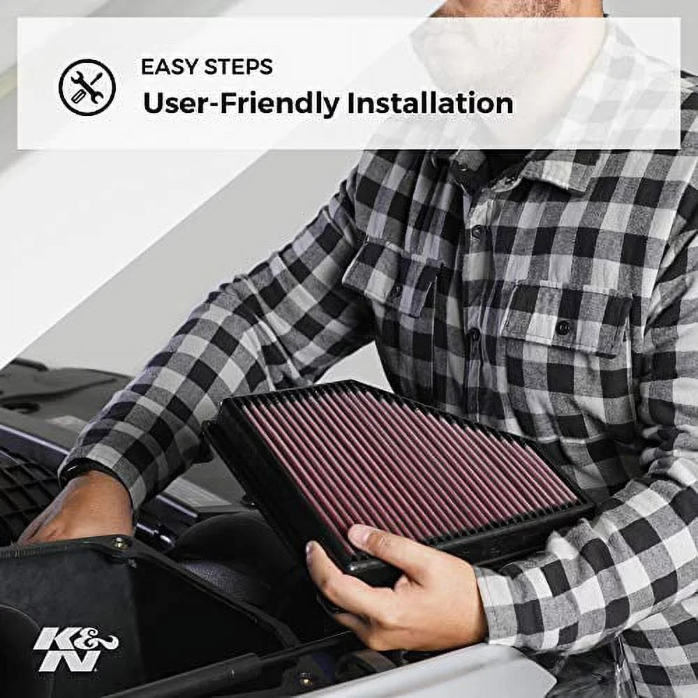 K&N 33-2260 Engine Air Filter: High Efficiency Premium, Washable, Replacement: 2001 - 2014 Toyota/Lexus (Kluger, Highlander, Camry Hybrid, Sienna, Alphard, Solara, Wisdom, ES 300, RX 300)