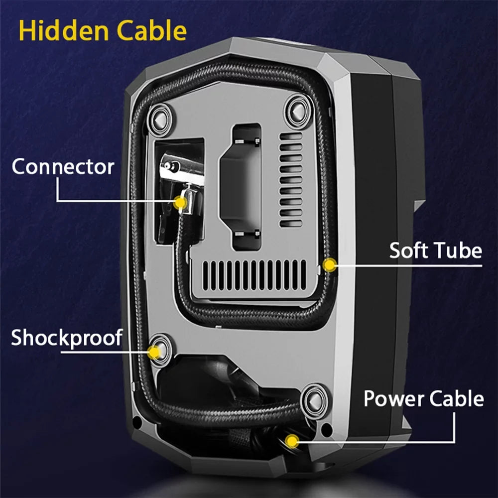 Shinysix Digital Tire Inflator Air Pump 12V DC Portable Compressor Pump for Car, Ballon, and Other Inflatables