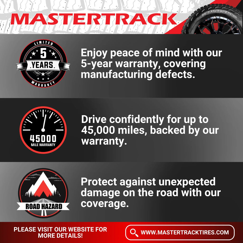 Mastertrack BADLANDS RT LT275/65R20 10 Ply E 126Q Rugged Terrain SUV Light Truck Tire 275/65/20（Tire Only）