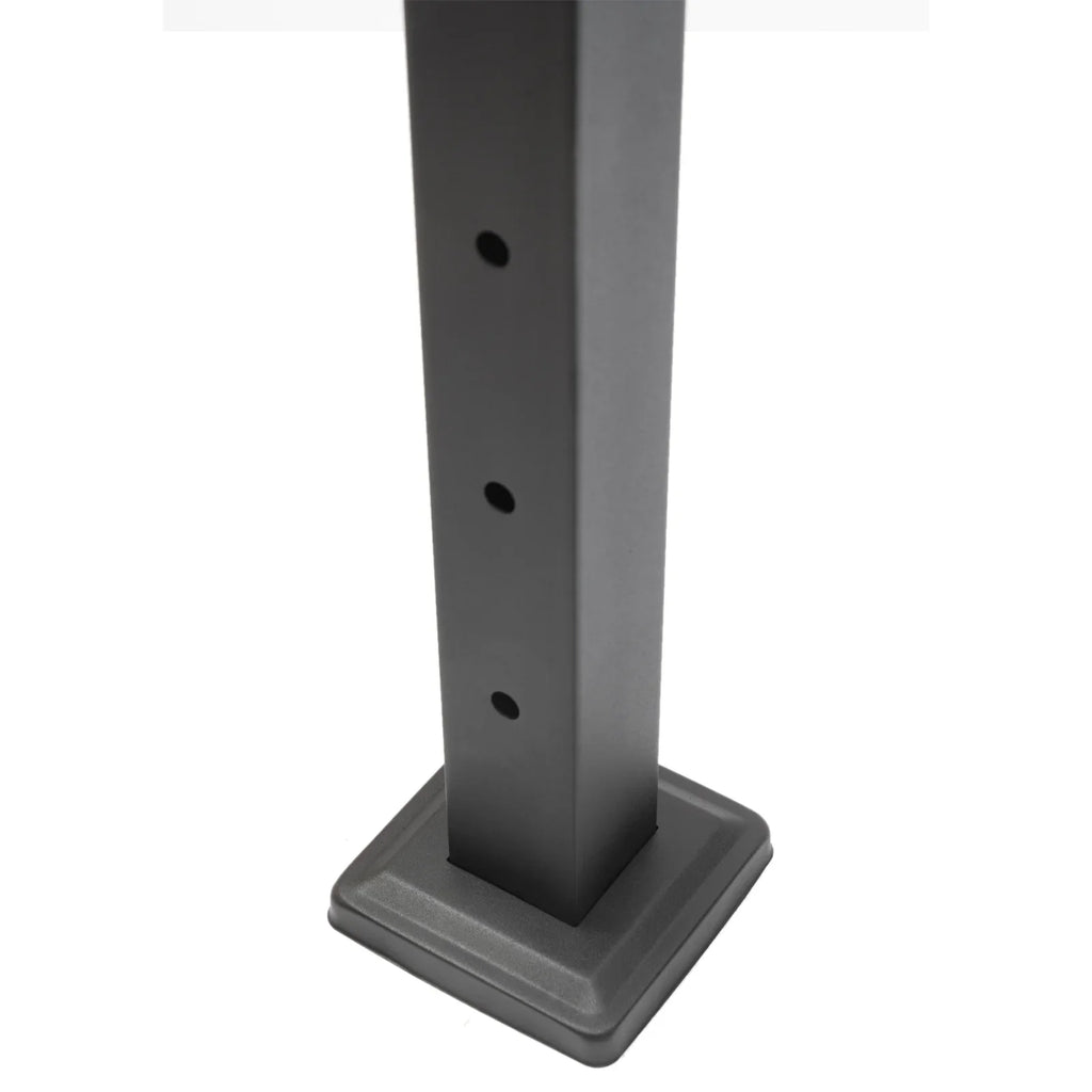 Stainless Steel Cable Railing Post Square Fence Post Level Two Sides Pre-Drilled for Wood Concrete Level Deck Cable Railing System 36''x2''x2''