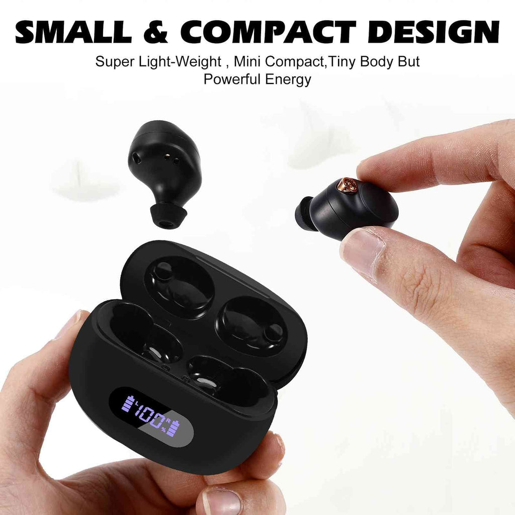 UrbanX True Wireless Bluetooth Earbuds + Charging Case, Black, Dual Connect, IPX5 Liquid Resistance, Bluetooth 5.2 Connection, Balanced, Bass Boost Compatible with K5 play