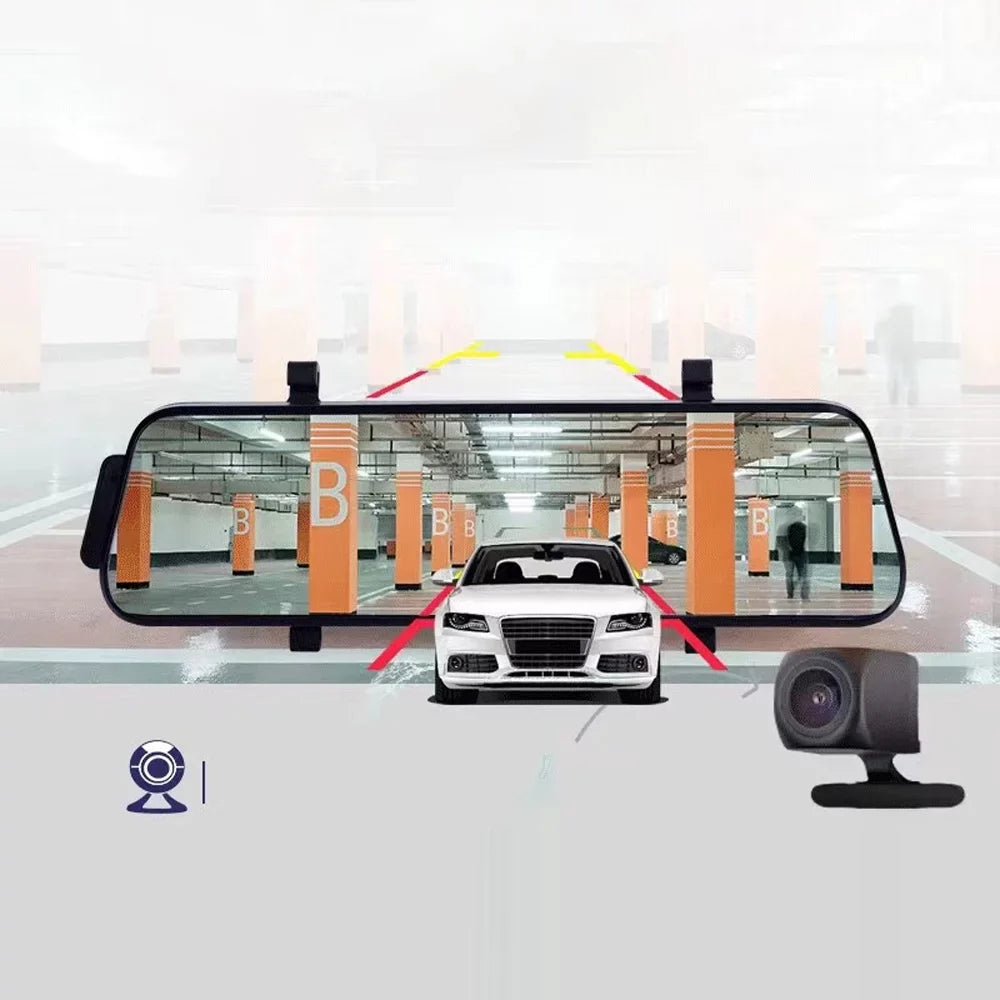 Dazzduo Dash Camera,Inch 170° Wide Camera Rear Dual Camera 9.66 Inch 170° Wide Monitor Motion Collision 9.66 Inch 170° 1080P DVR Camera Support Clear Monitor Wide Support Clear Rear Dual Camera