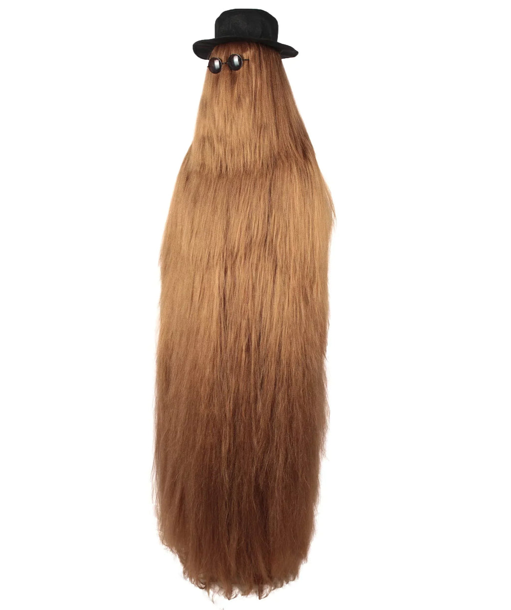 HPO Adult Unisex Cousin Itt Addams Family Dapper Creature Monster Halloween Costume, Synthetic Fiber, Brown