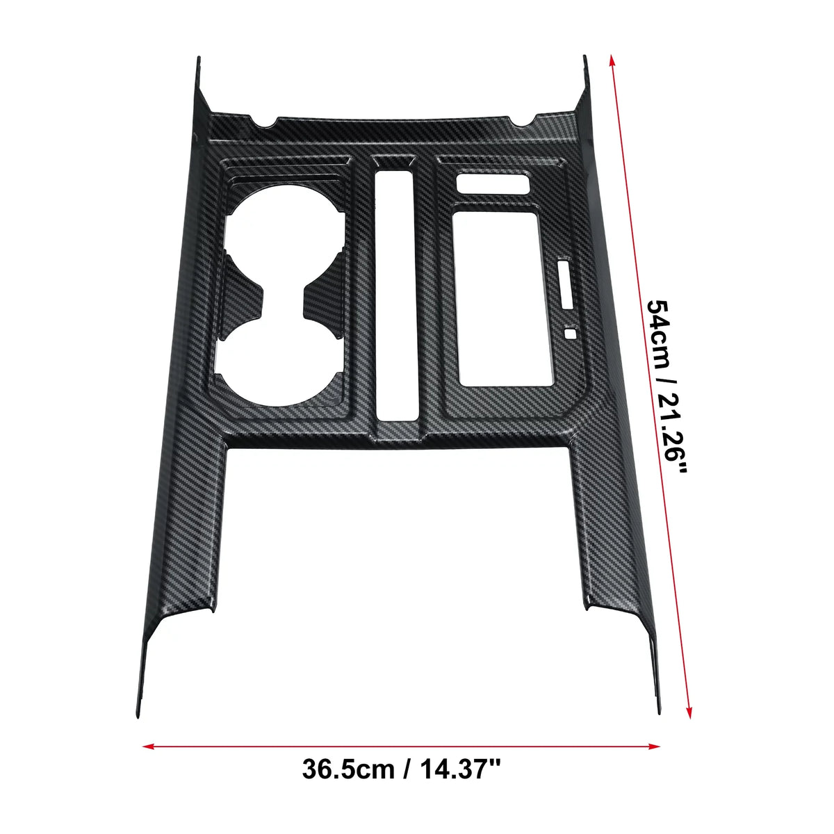 Carbon Fiber Pattern Car Center Console Gear Shift Cup Holder Trim Cover for Ford F-150 2015 2016 2017 2018 2019 Black