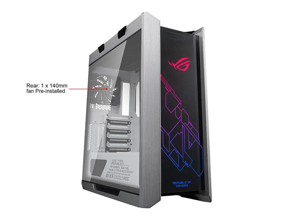 ROG Strix Helios GX601 White Edition RGB Mid-Tower Computer Case for ATX/ EATX Motherboards with Tempered Glass, Aluminum Frame, GPU Braces, 420mm Radiator Support and Aura Sync