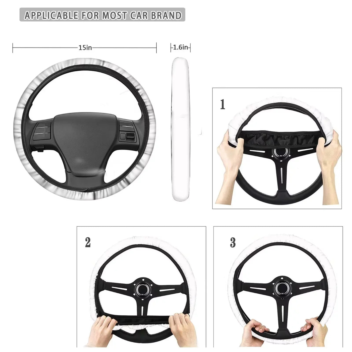 Binienty Interior Accessories Car Seat Cover Set of 8-Van Sedan Seatbelt Pad+Center Console Pad+Front Back Saddle Blanket Cover+Auto Settring Wheel Cover AestheticMushroom Print