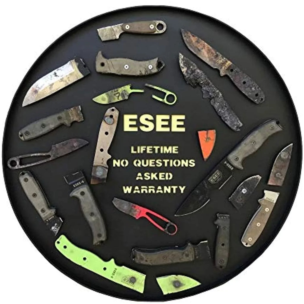 ESEE AGK-OR Fixed Blade Ashley Game Knife Black 1095 Carbon Steel & Orange G10 Knives
