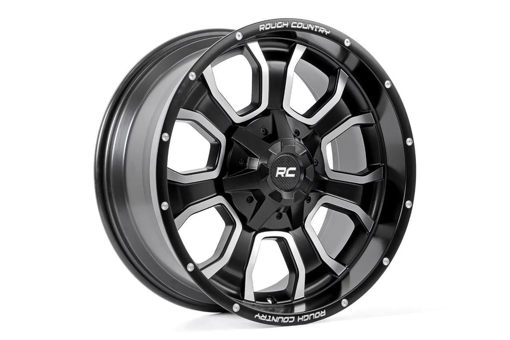 Rough Country 93 Series Matte Black Wheel | 20x10 | 8x170 | -18mm - 93201011